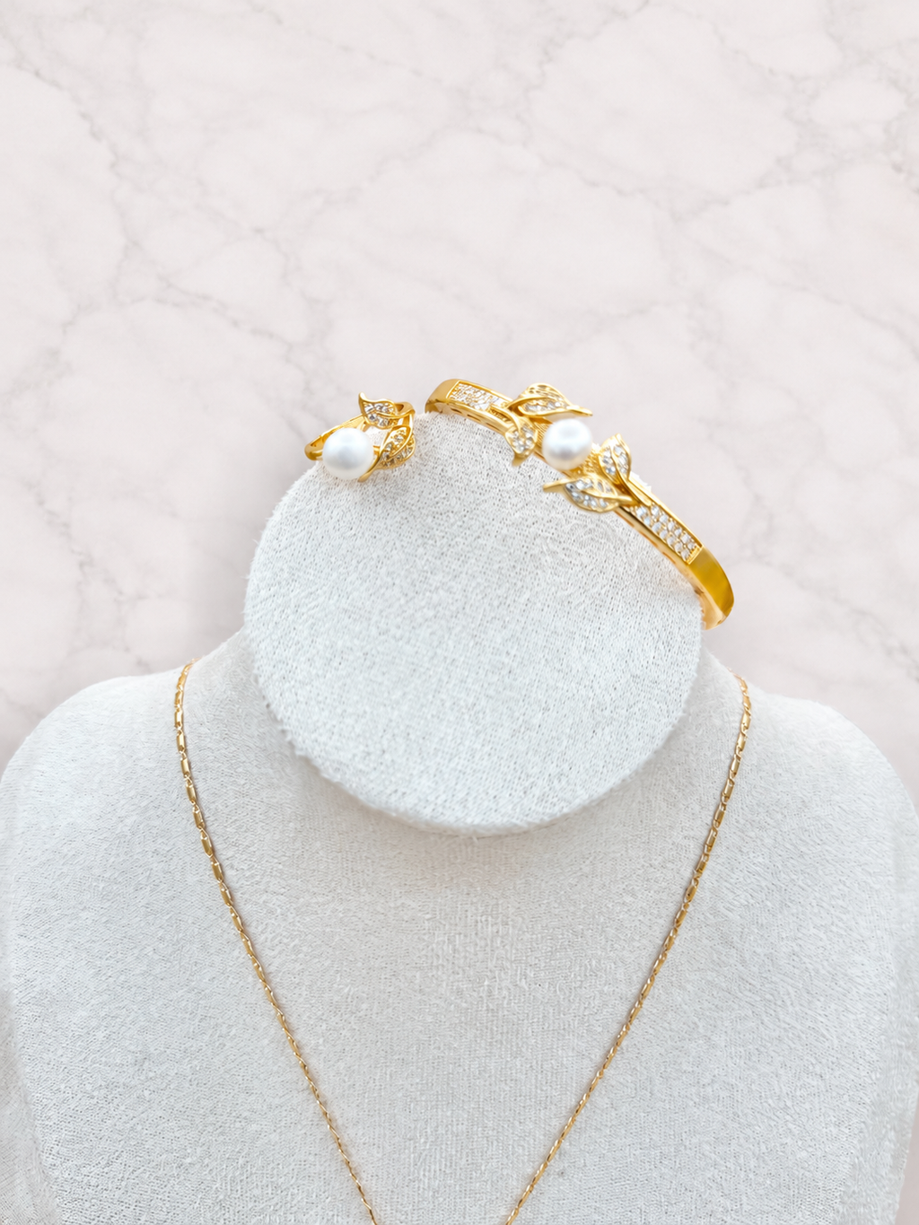 Jewelry Set with Freshwater Pearls - #1016