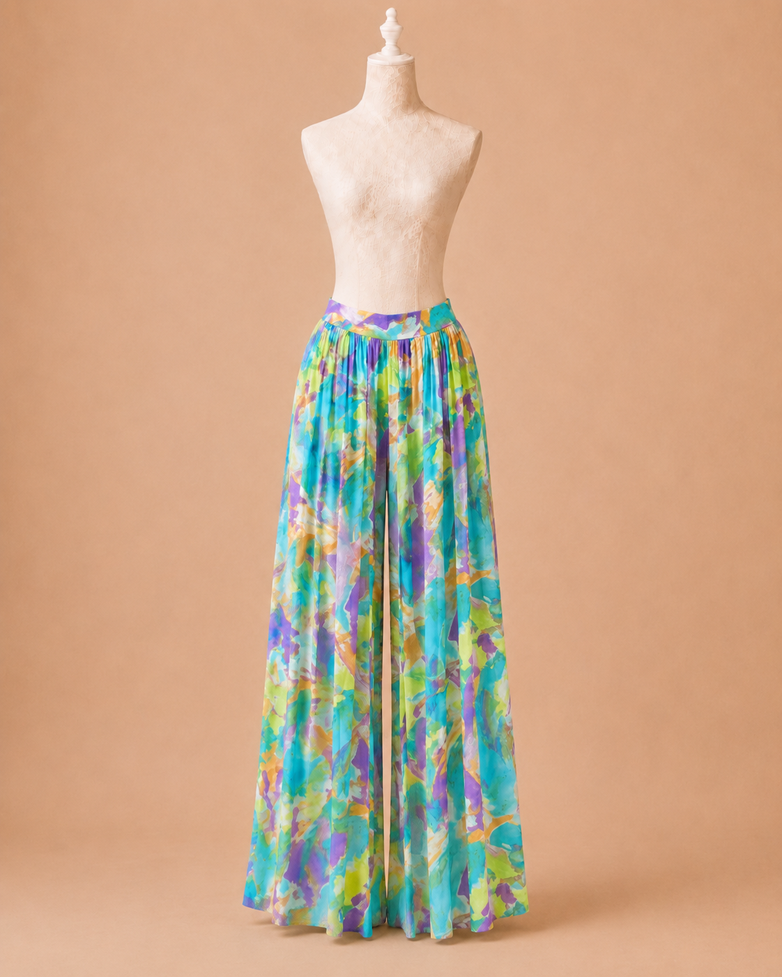 True Colors Palazzo Pants - Teal/Purple