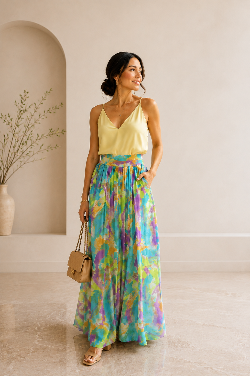 True Colors Palazzo Pants - Teal/Purple