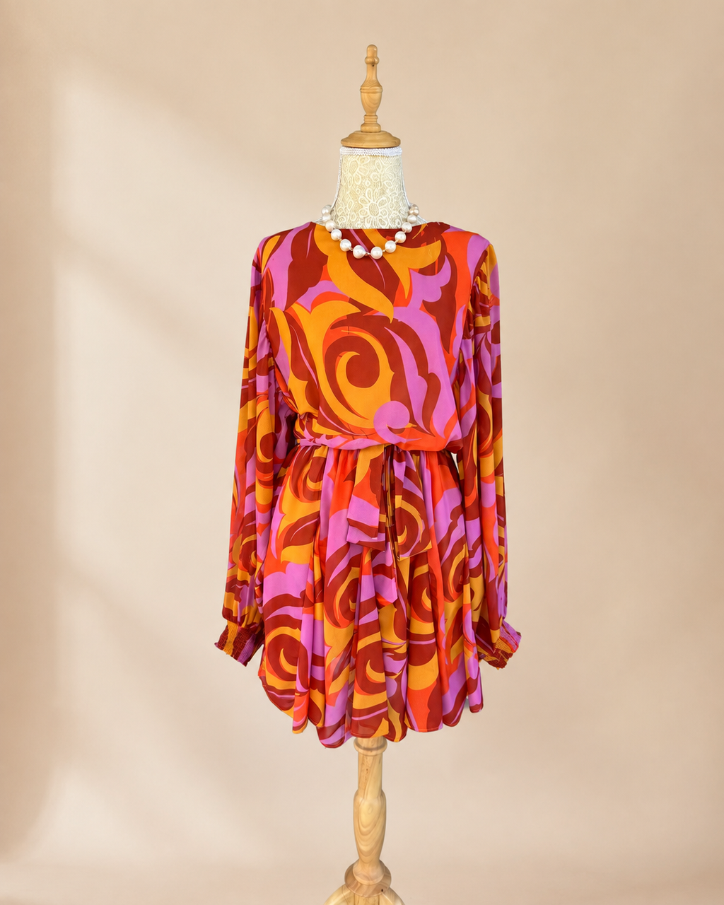 Wildest Dreams Dress - Orange/Lavender