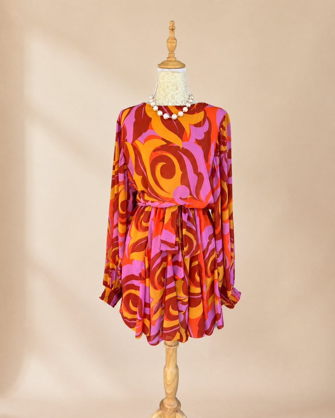 Wildest Dreams Dress - Orange/Lavender