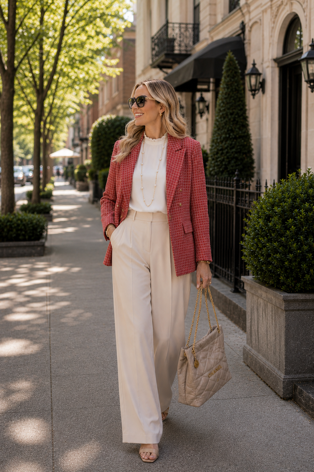 Love On Top Tweed Blazer - Coral