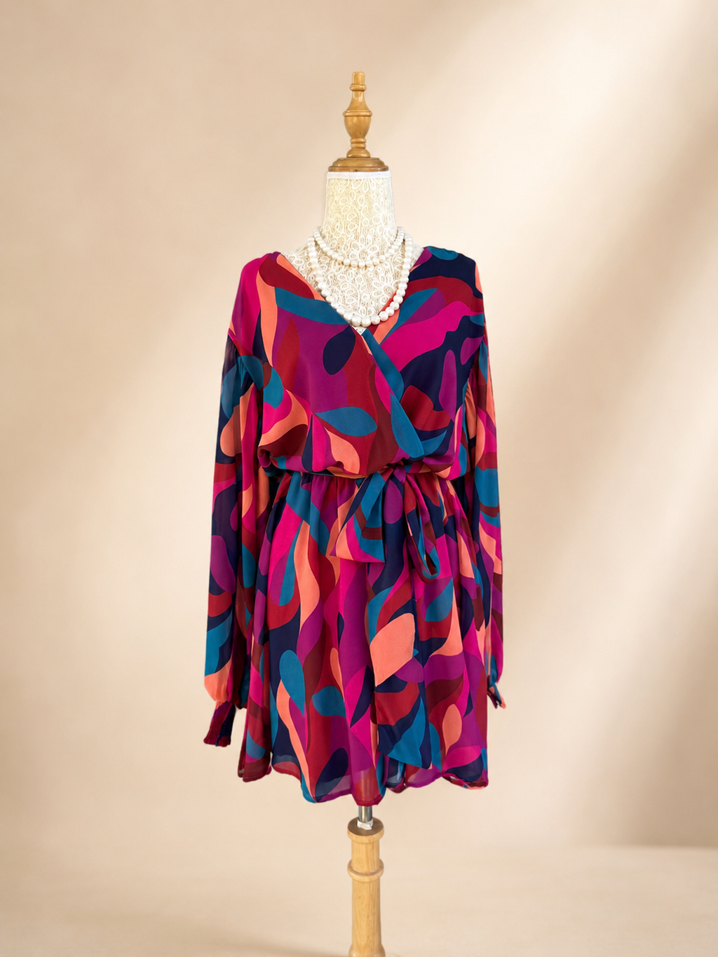 Color Me Love Dress - Navy/Magenta