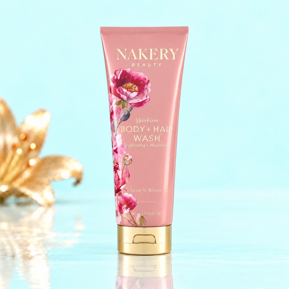 Nakery | SkinFirm Body & Hair Wash 341 mL - Love In Bloom