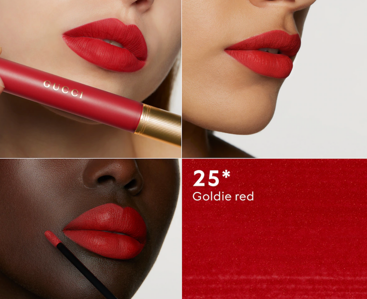Gucci | Liquid Lip Color Matte Goldie Red 25  6.5 mL
