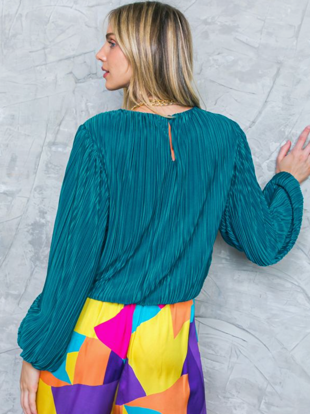 Caribbean Affair Long Sleeved Top - Teal