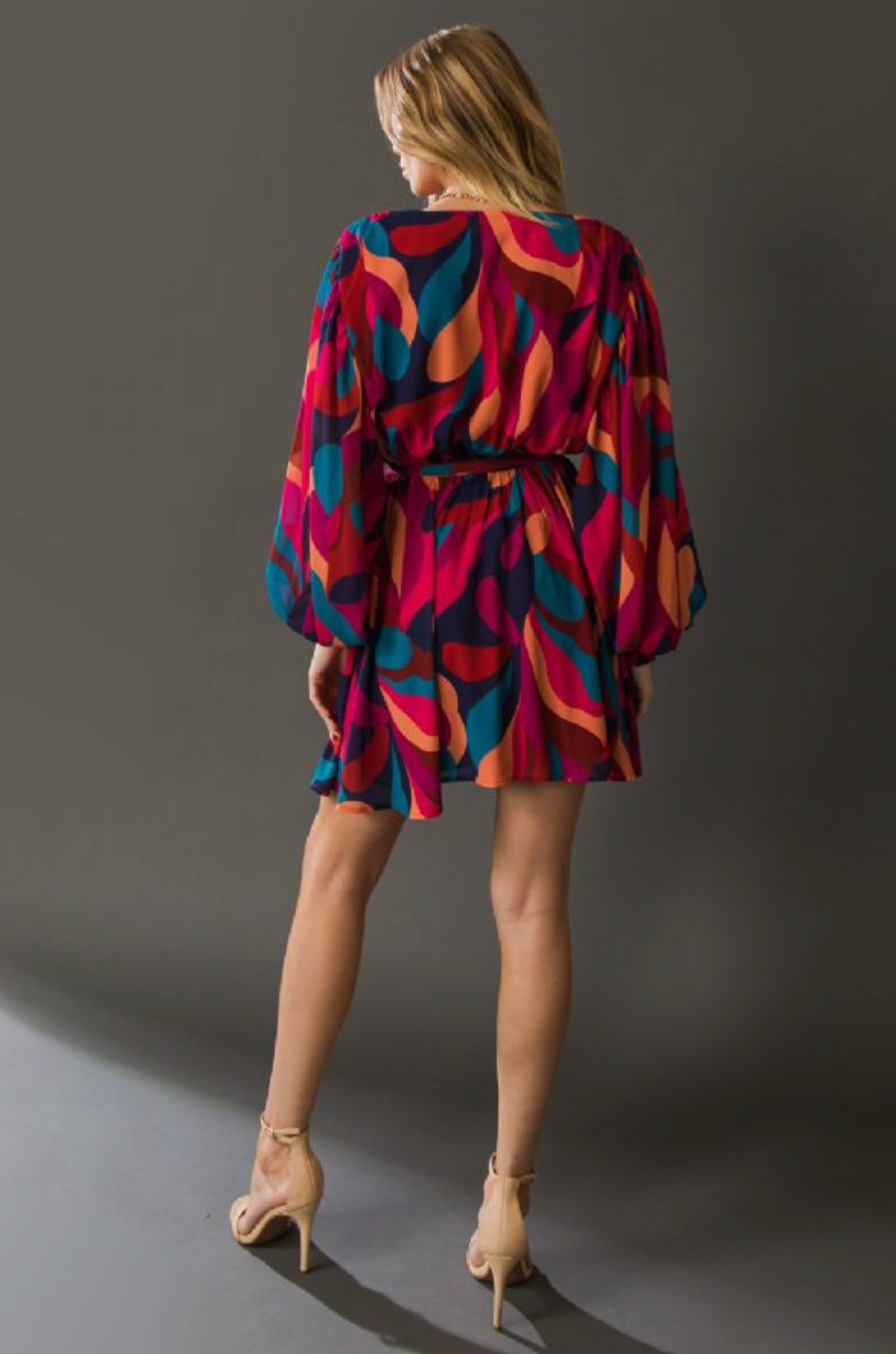 Color Me Love Dress - Navy/Magenta