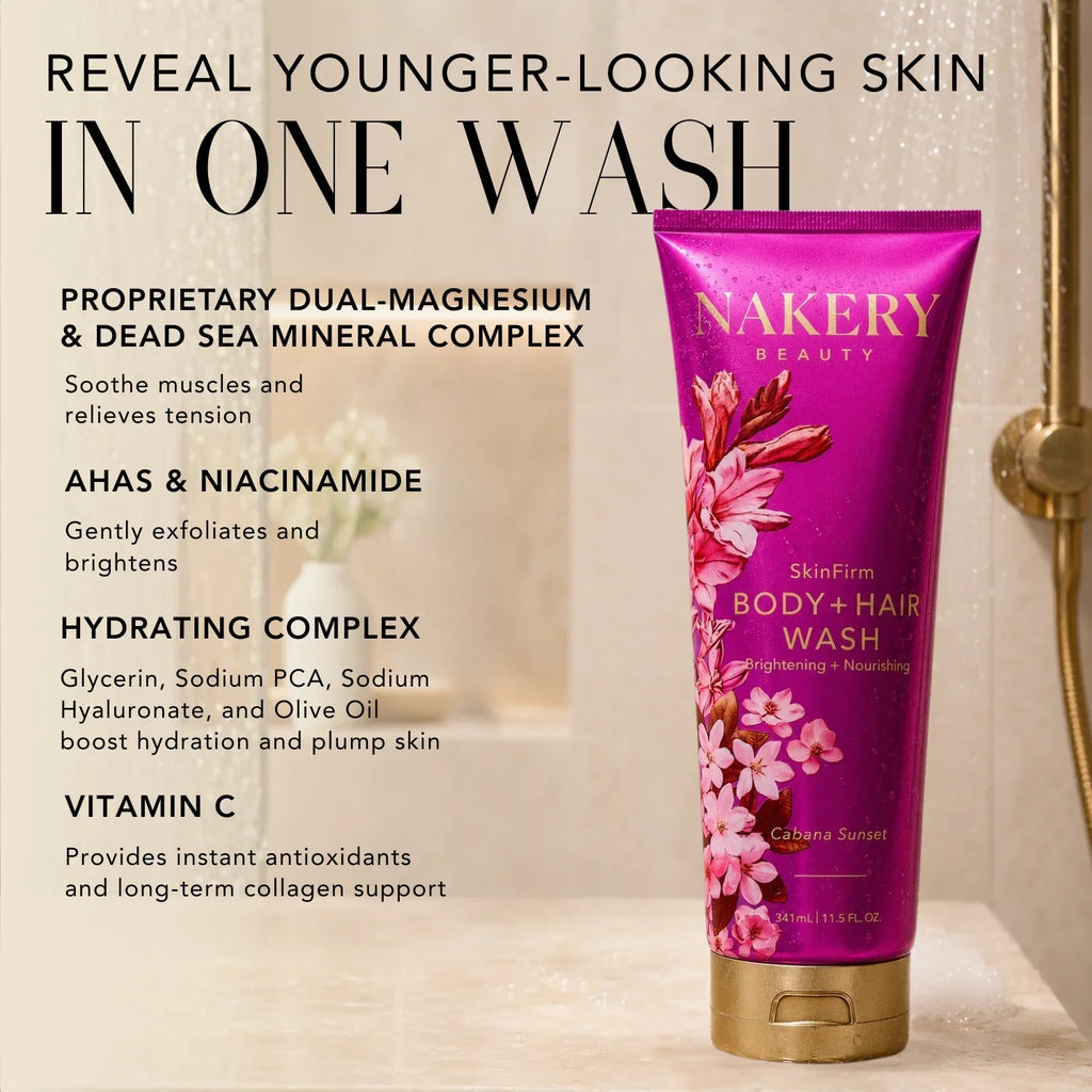 Nakery | SkinFirm Body & Hair Wash 341 mL - Love In Bloom