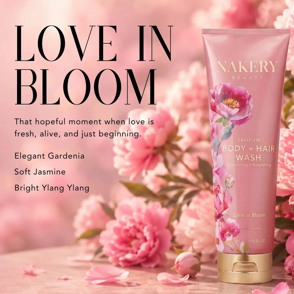 Nakery | SkinFirm Body & Hair Wash 341 mL - Love In Bloom