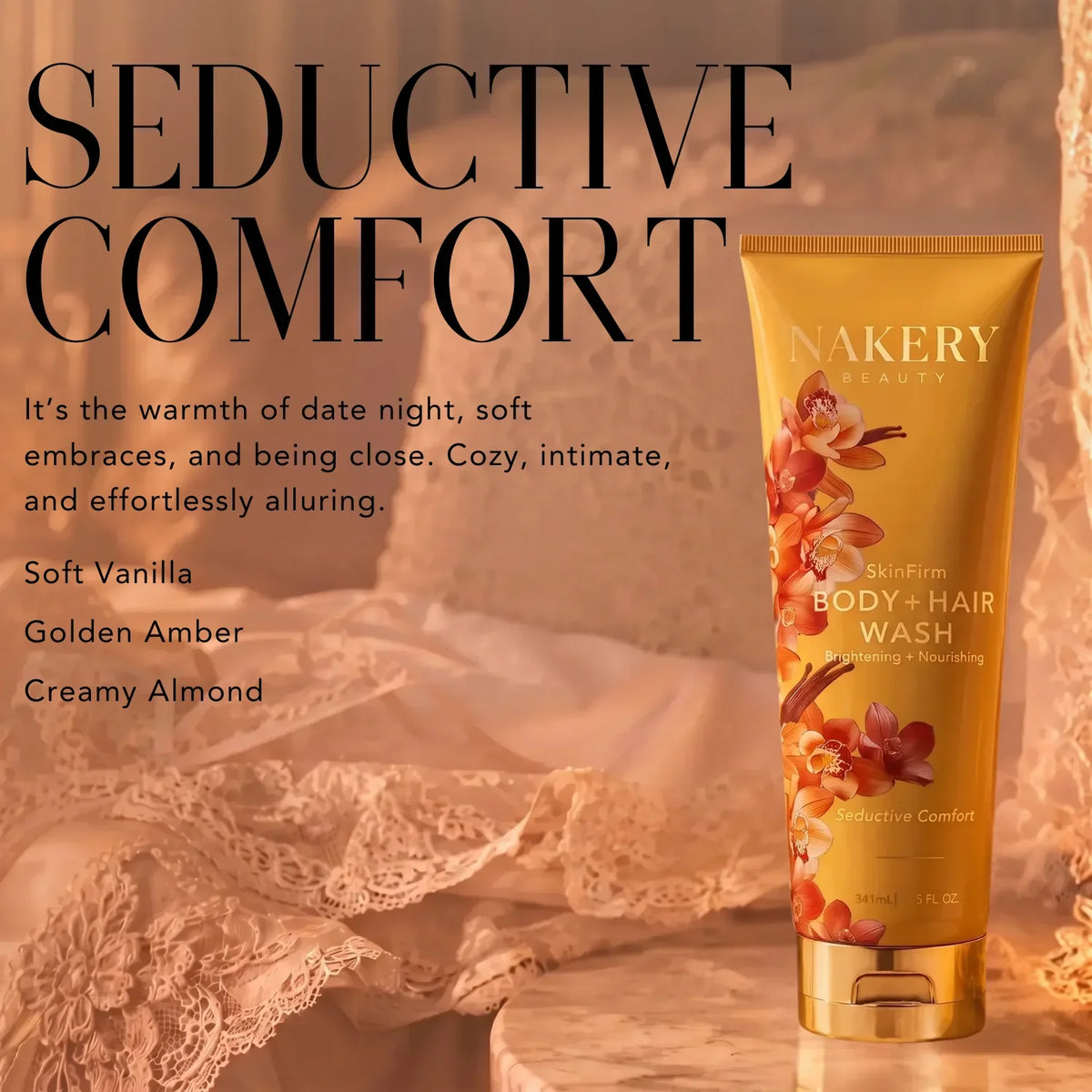 Nakery | SkinFirm Body & Hair Wash 341 mL - Seductive Comfort
