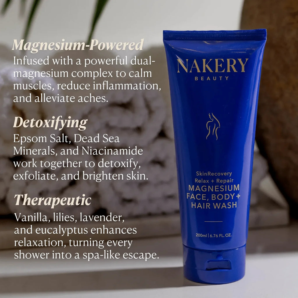 Nakery Beauty | SkinRecovery Relax + Repair Magnesium Face, Body + Hair Wash 200 mL