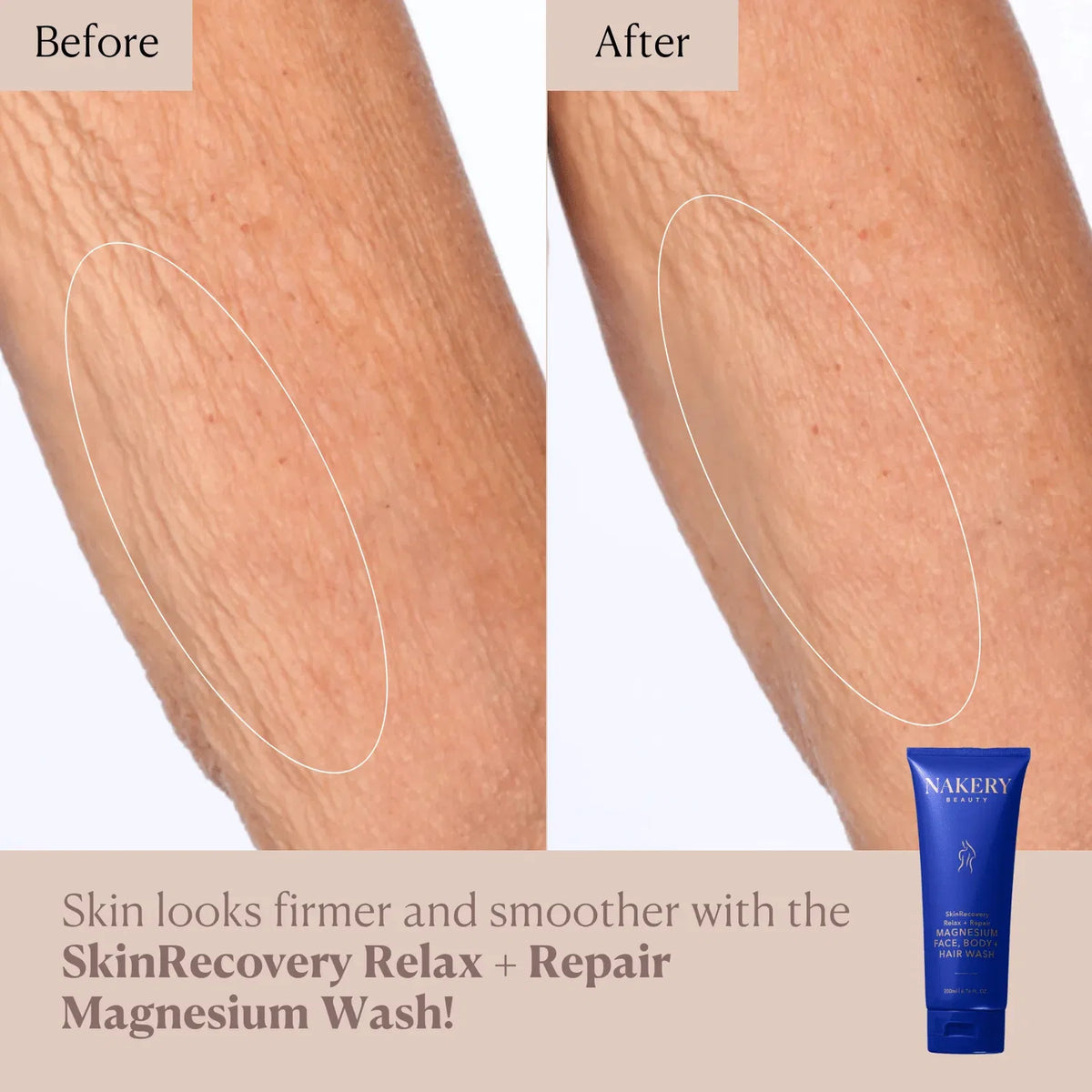 Nakery Beauty | SkinRecovery Relax + Repair Magnesium Face, Body + Hair Wash 200 mL